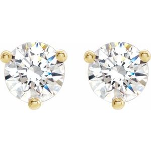 Round 3-Prong Stuller Moissanite™ Stud Earrings