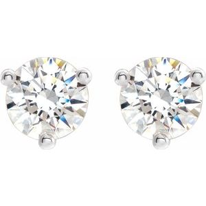 Round 3-Prong Stuller Moissanite™ Stud Earrings