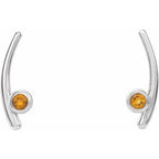 Bezel-Set Ear Climbers