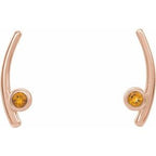Bezel-Set Ear Climbers