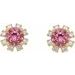 Round 4-Prong Halo-Style Earrings