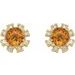 Round 4-Prong Halo-Style Earrings