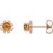 Round 4-Prong Halo-Style Earrings