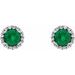 Round 4-Prong Halo-Style Earrings