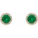 Round 4-Prong Halo-Style Earrings