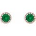 Round 4-Prong Halo-Style Earrings