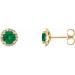 Round 4-Prong Halo-Style Earrings