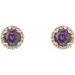 Round 4-Prong Halo-Style Earrings