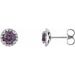 Round 4-Prong Halo-Style Earrings