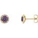 Round 4-Prong Halo-Style Earrings