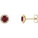 Round 4-Prong Halo-Style Earrings