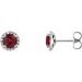 Round 4-Prong Halo-Style Earrings