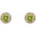 Round 4-Prong Halo-Style Earrings