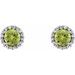 Round 4-Prong Halo-Style Earrings