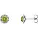 Round 4-Prong Halo-Style Earrings