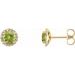 Round 4-Prong Halo-Style Earrings