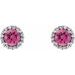 Round 4-Prong Halo-Style Earrings