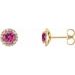 Round 4-Prong Halo-Style Earrings