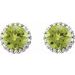 Round 4-Prong Halo-Style Earrings