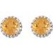 Round 4-Prong Halo-Style Earrings