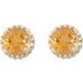 Round 4-Prong Halo-Style Earrings