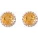 Round 4-Prong Halo-Style Earrings
