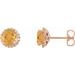 Round 4-Prong Halo-Style Earrings