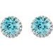 Round 4-Prong Halo-Style Earrings