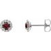 Round 4-Prong Halo-Style Earrings