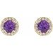 Round 4-Prong Halo-Style Earrings