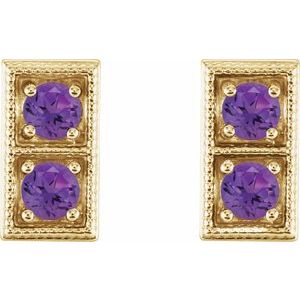 Two-Stone Earrings