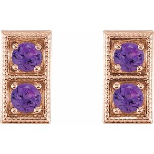 Two-Stone Earrings