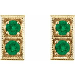 Two-Stone Earrings