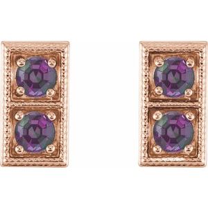 Two-Stone Earrings