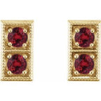 Two-Stone Earrings