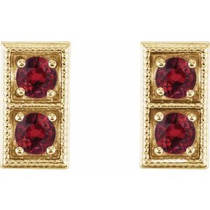 Two-Stone Earrings