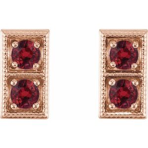 Two-Stone Earrings