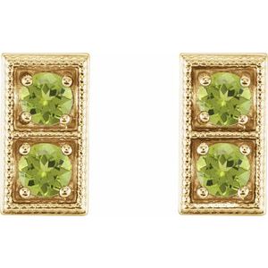Two-Stone Earrings