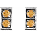 Two-Stone Earrings