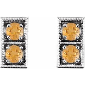 Two-Stone Earrings