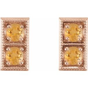 Two-Stone Earrings