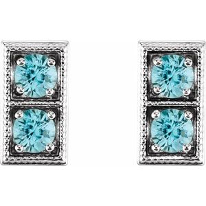 Two-Stone Earrings