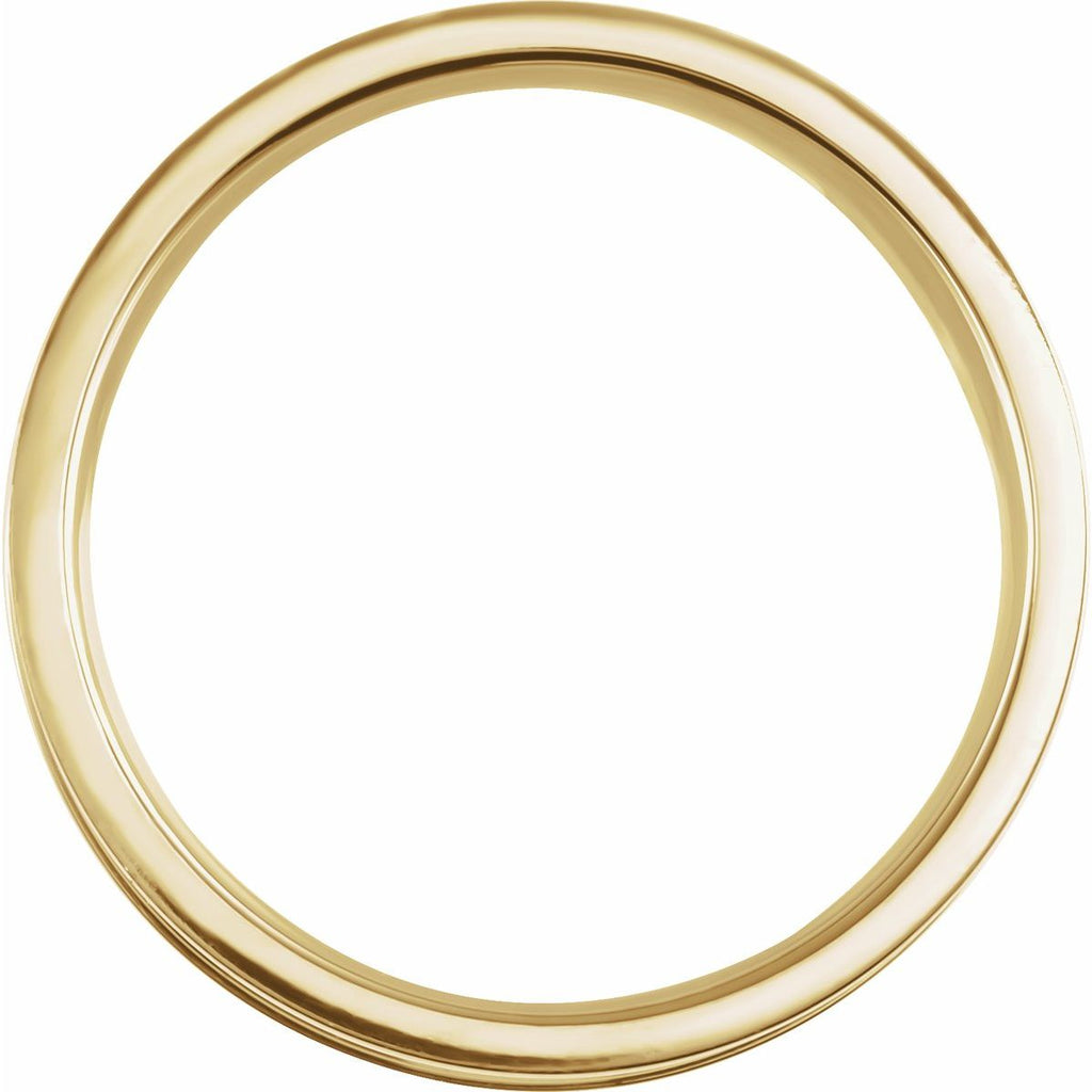 Grooved Comfort-Fit Half Round Band