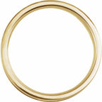 Grooved Comfort-Fit Half Round Band