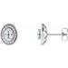 Oval 4-Prong Halo-Style Earrings