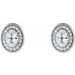 Oval 4-Prong Halo-Style Earrings