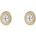 Oval 4-Prong Halo-Style Earrings