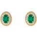 Oval 4-Prong Halo-Style Earrings