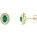 Oval 4-Prong Halo-Style Earrings