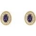 Oval 4-Prong Halo-Style Earrings